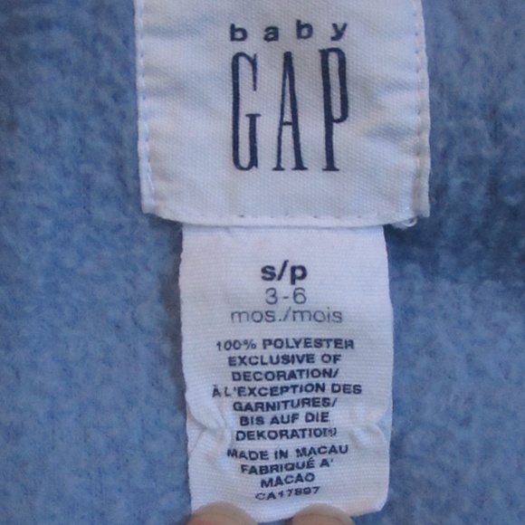 Gap Blue Boy Fleece Vest Size 3-6 Months - Picture 4 of 4